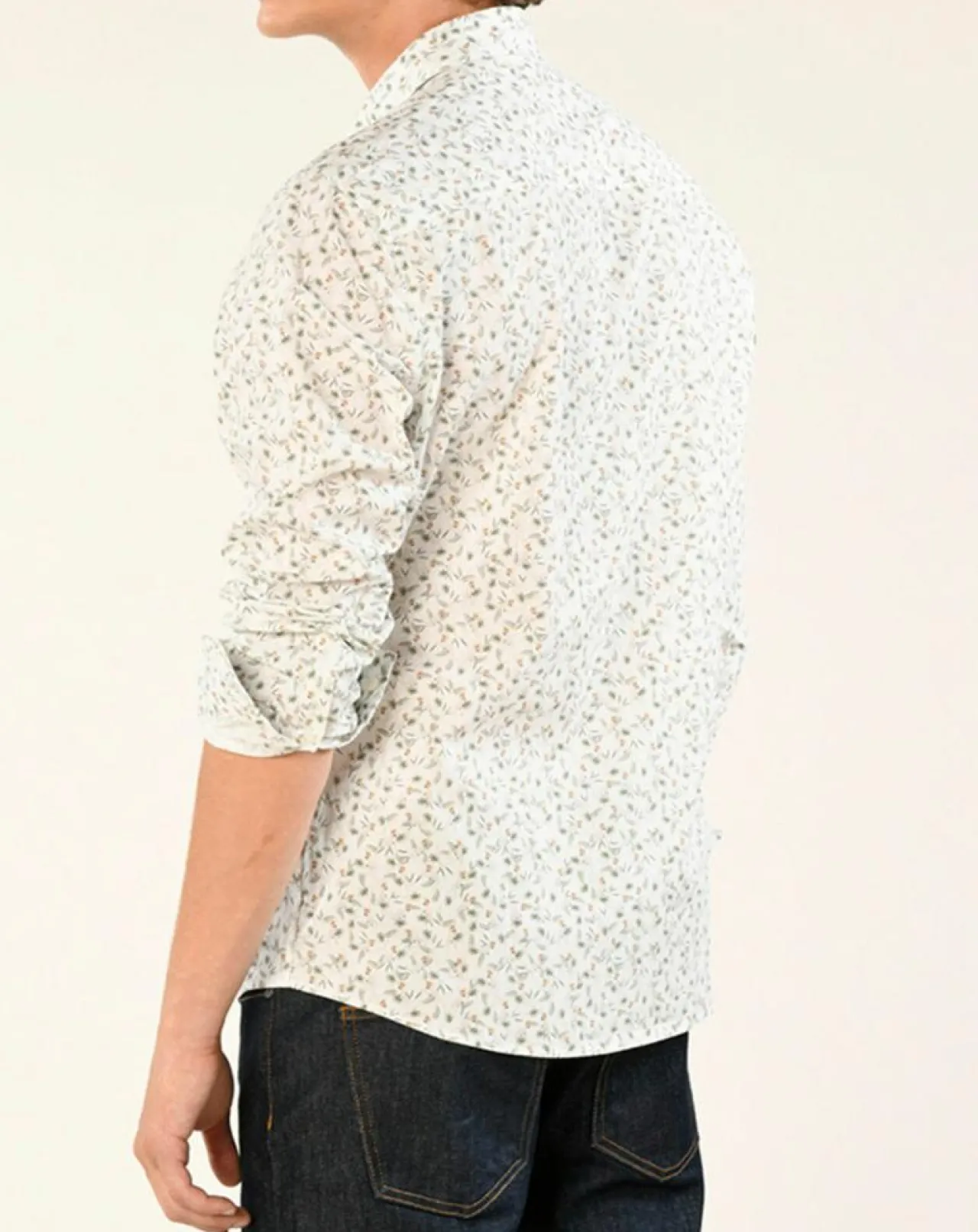 Chemise casual en Popeline Nala imprimée blanc/multicolore