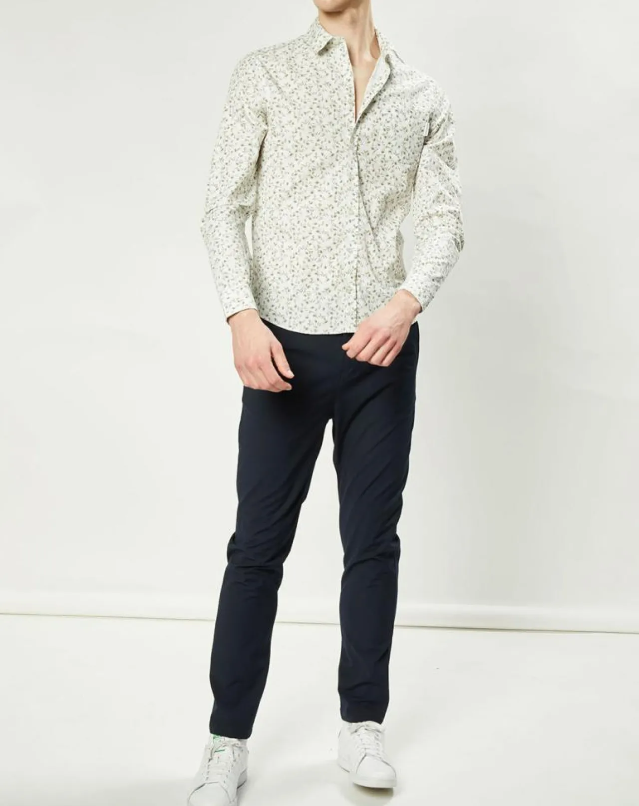 Chemise casual en Popeline Nala imprimée blanc/multicolore