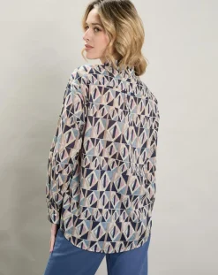 Chemise Charlot imprimée bleue