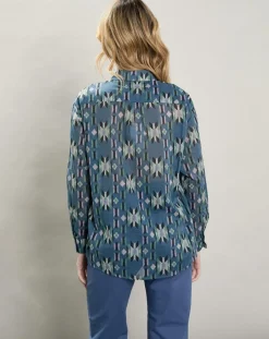Chemise Cinema imprimée bleue
