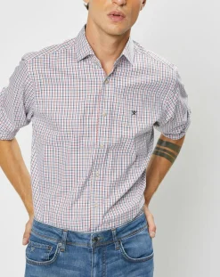 Chemise Classic Fit à carreaux blanc/rouge/bleu