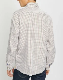 Chemise Classic Fit à carreaux beige/vert/rouge