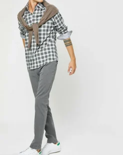 Chemise Classic Fit à carreaux blanc/vert