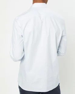 Chemise Classic Fit Jacquard imprimée bleu/blanc