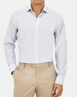 Chemise Classic Fit rayée bleu ciel