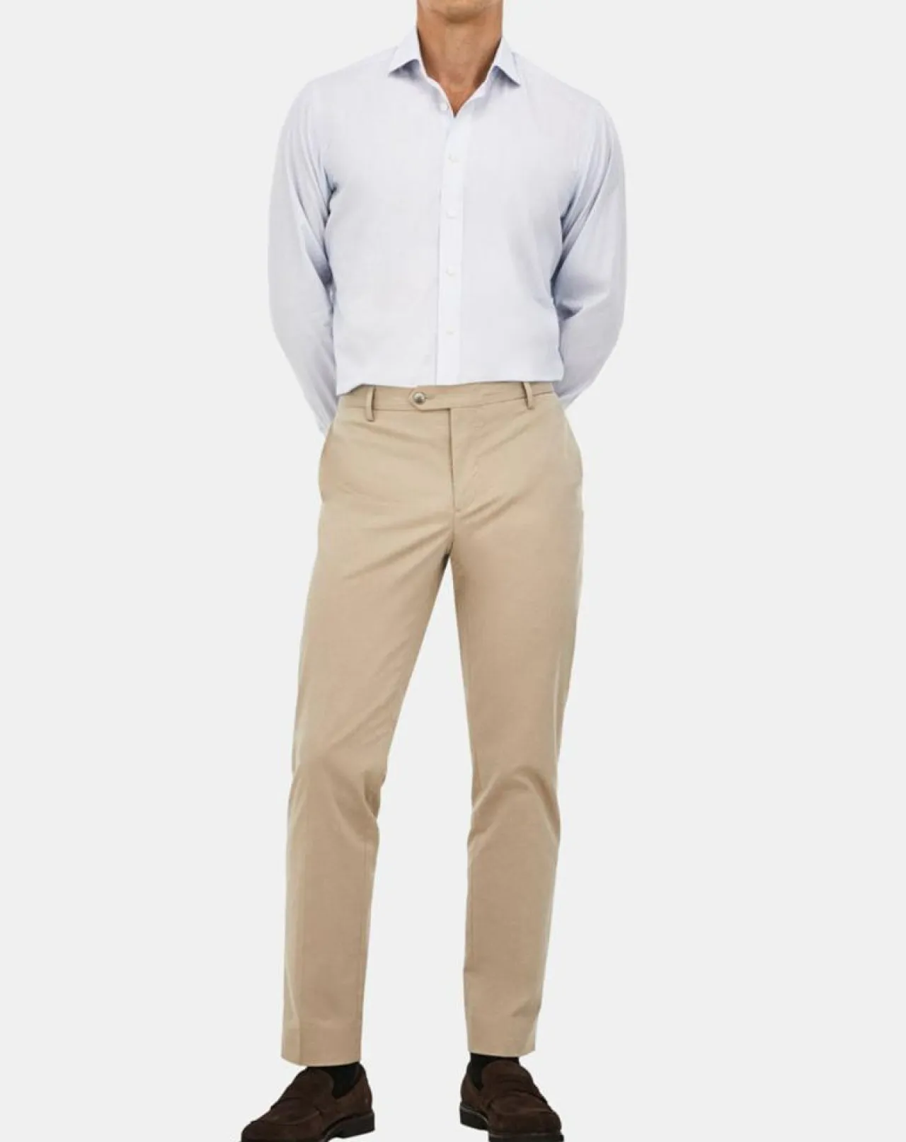 Chemise Classic Fit rayée bleu ciel