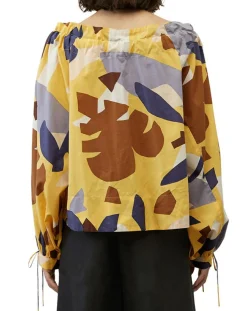 Chemise Col Lavalière jaune/multicolore