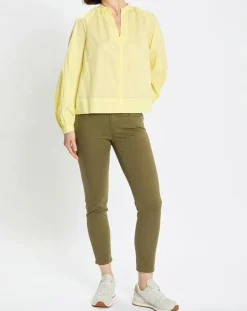 Chemise Col V en Coton Bio jaune