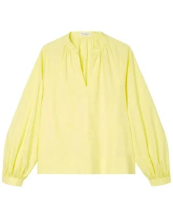 Chemise Col V en Coton Bio jaune