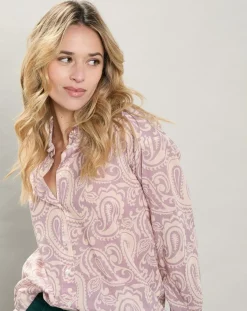 Chemise Comedy imprimée parme