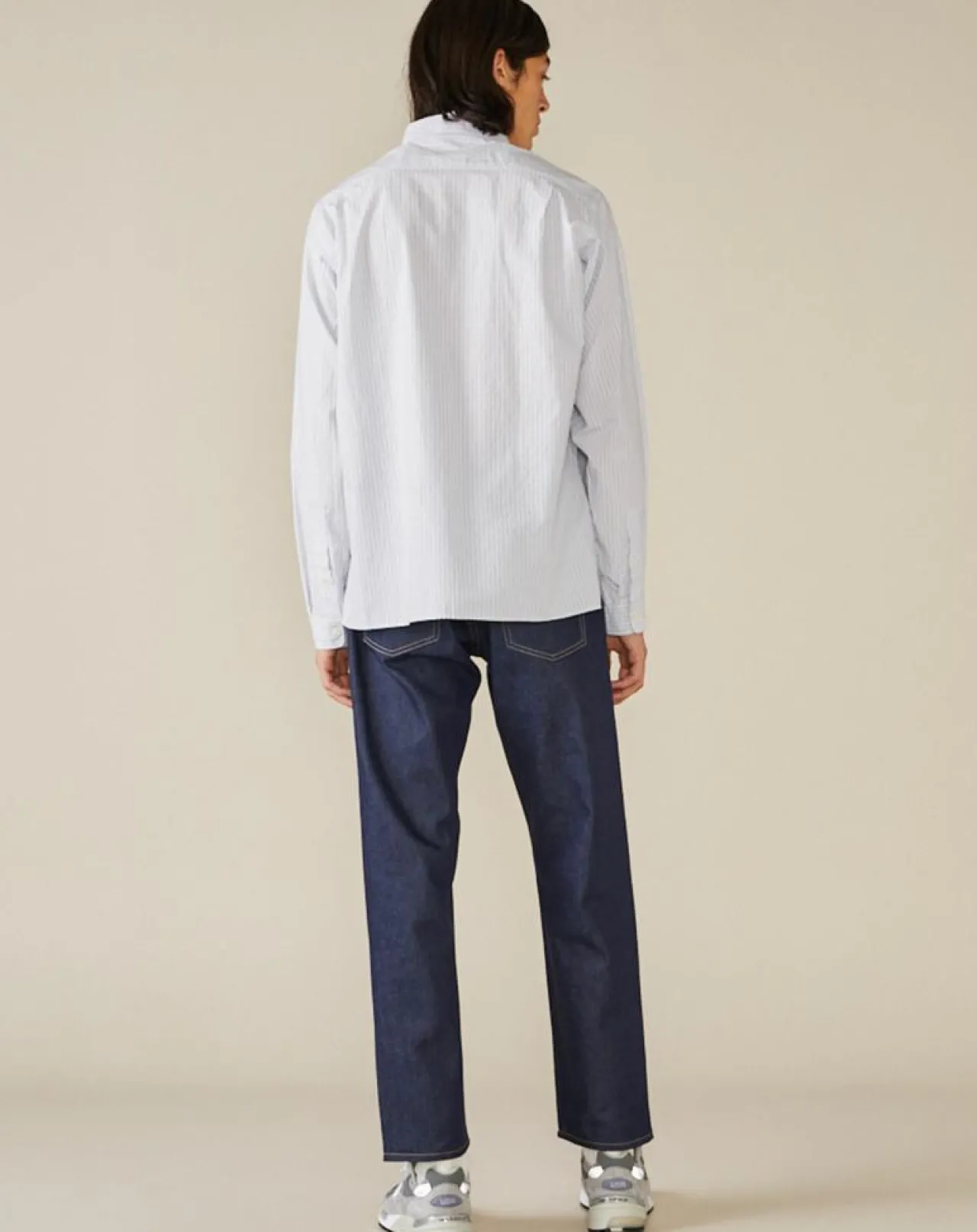 Chemise confort Farel rayée bleu ciel/blanc