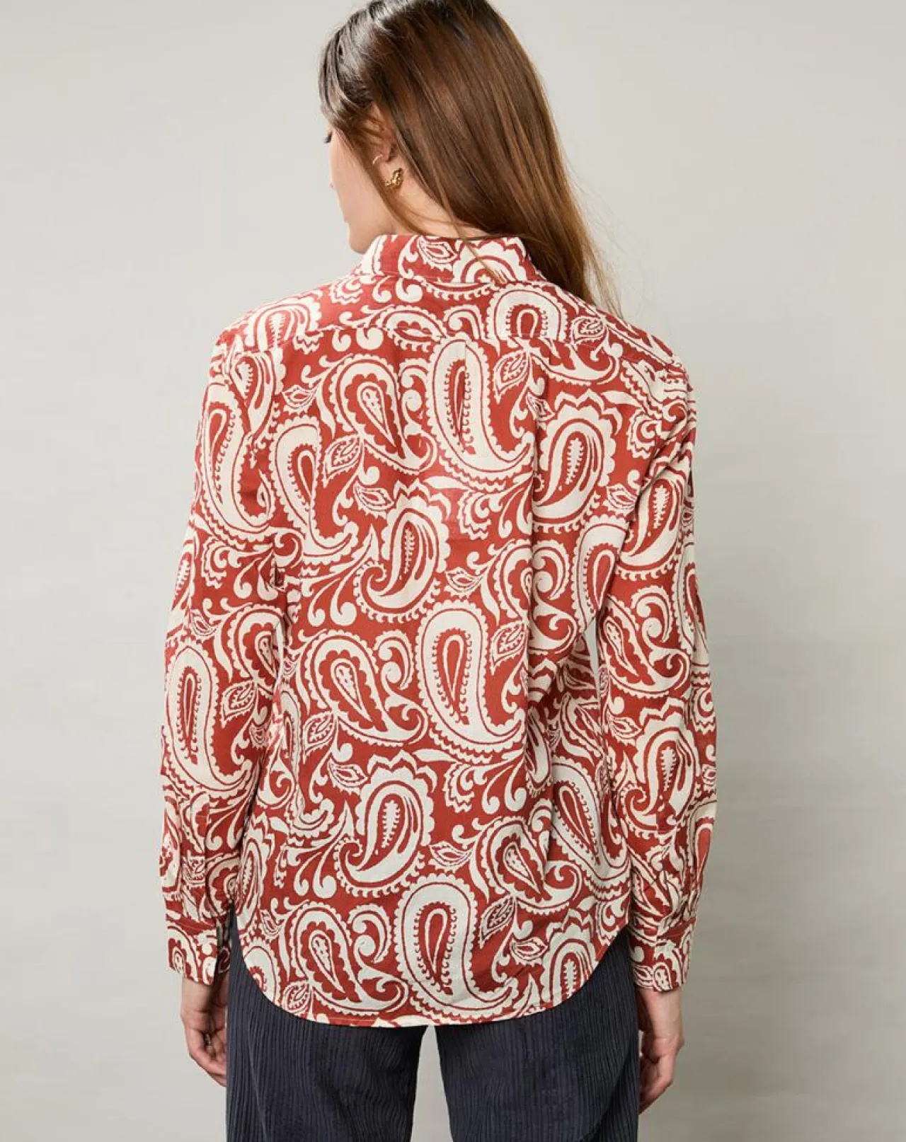 Chemise Coraz imprimée orange sombre