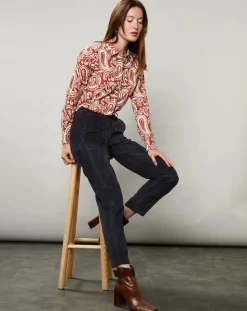 Chemise Coraz imprimée orange sombre