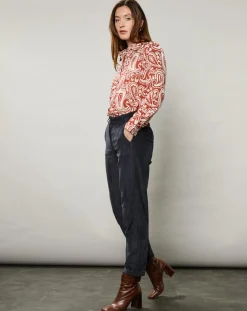 Chemise Coraz imprimée orange sombre