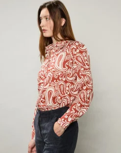 Chemise Coraz imprimée orange sombre