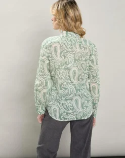 Chemise Coraz imprimée verte