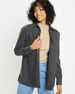 Chemise Corfou en Laine mélangée gris foncé