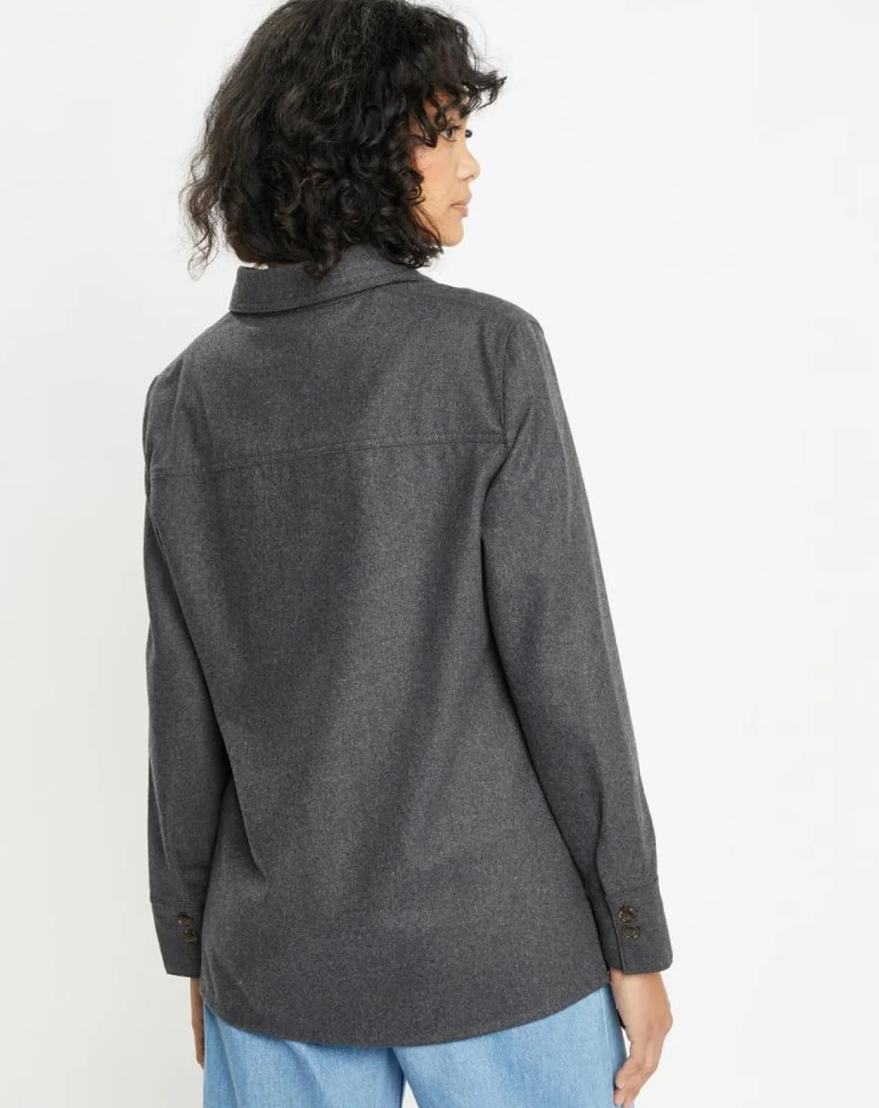 Chemise Corfou en Laine mélangée gris foncé