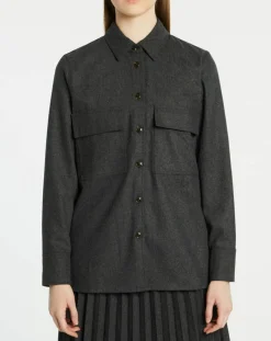 Chemise Corfou en Laine mélangée gris foncé