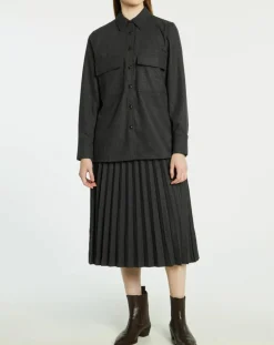 Chemise Corfou en Laine mélangée gris foncé