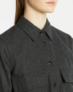 Chemise Corfou en Laine mélangée gris foncé