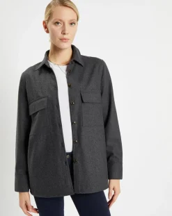 Chemise Corfou en Laine mélangée gris foncé