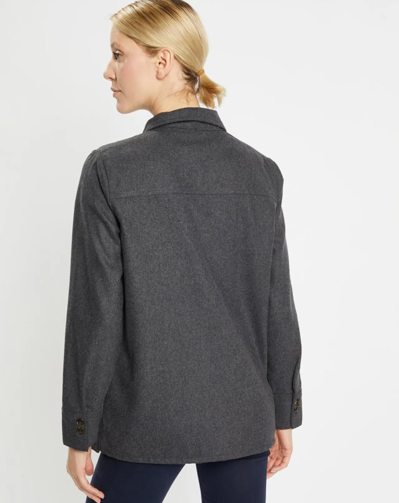 Chemise Corfou en Laine mélangée gris foncé