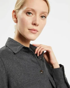 Chemise Corfou en Laine mélangée gris foncé