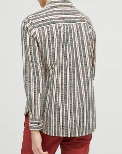 Chemise Dawn à rayures terre