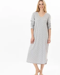 Chemise de nuit Chamade gris chiné
