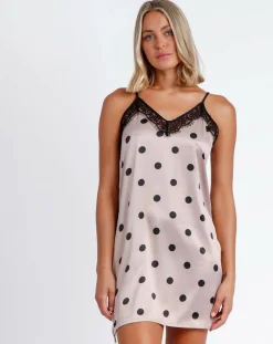 Chemise de nuit Elegant Dots rose