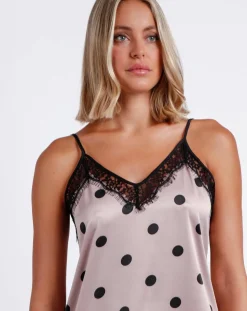 Chemise de nuit Elegant Dots rose