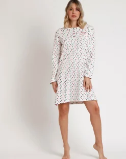 Chemise de nuit patte de boutonnage Star E multicolore