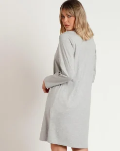 Chemise de nuit Pink Hearts B gris chiné