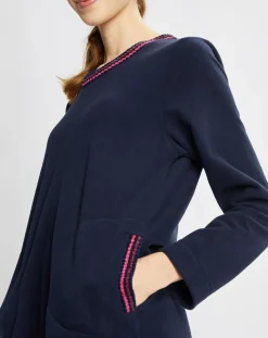 Chemise de nuit Teddy bleu marine