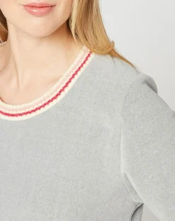 Chemise de nuit Teddy gris chiné