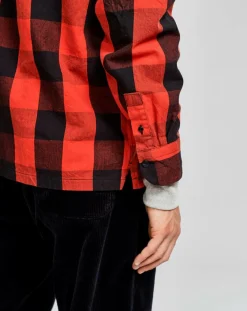 Chemise droite Goney à carreaux rouge/noir