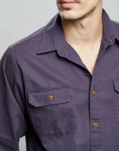 Chemise droite Gush en Coton bleu violine