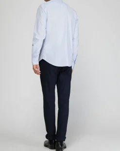 Chemise droite Popeline bleu ciel