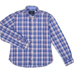 Chemise en Coton à carreaux bleue