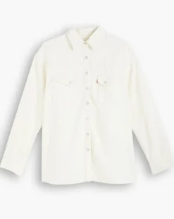 Chemise en Coton & Chanvre Dorsey XL oversize Western écrue