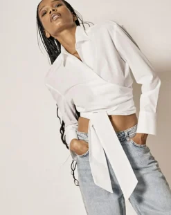 Chemise en Coton à nouer Adi blanche