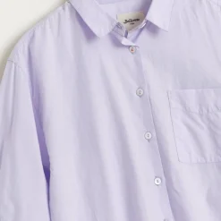 Chemise en Coton Ave ample mauve