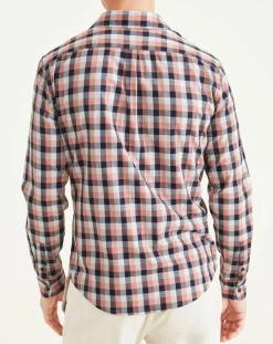 Chemise en Coton Bio Slim Alpha Icon à carreaux rouge/bleu/blanc