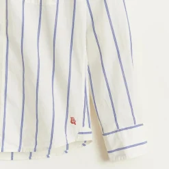 Chemise en Coton Ganix rayée blanc/bleu