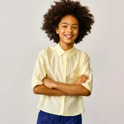 Chemise en Coton mélangé Ave jaune pâle