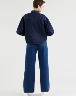 Chemise en denim Payton Western bleue