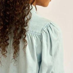 Chemise en denim Viviane bleu clair