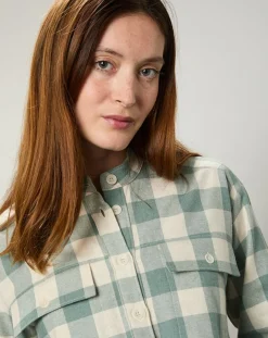 Chemise en Flanelle Claudius à carreaux verte