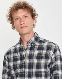 Chemise en Flanelle Héritage Tartan Ecosse vert/bleu